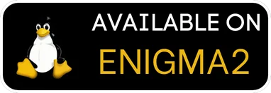 Logo de compatibilité de l'abonnement IPTV Visiona.ma avec les récepteurs Enigma2.