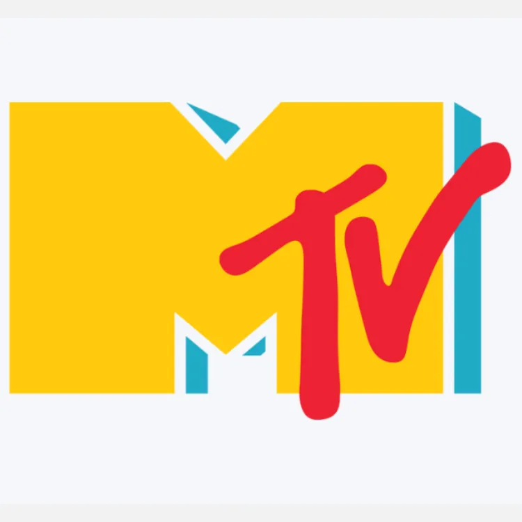 Logo de la chaîne musicale MTV, disponible sur l'abonnement IPTV Visiona.ma.