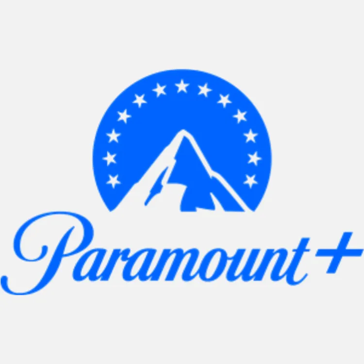 Logo de Paramount+, disponible dans la section VOD de notre service IPTV.