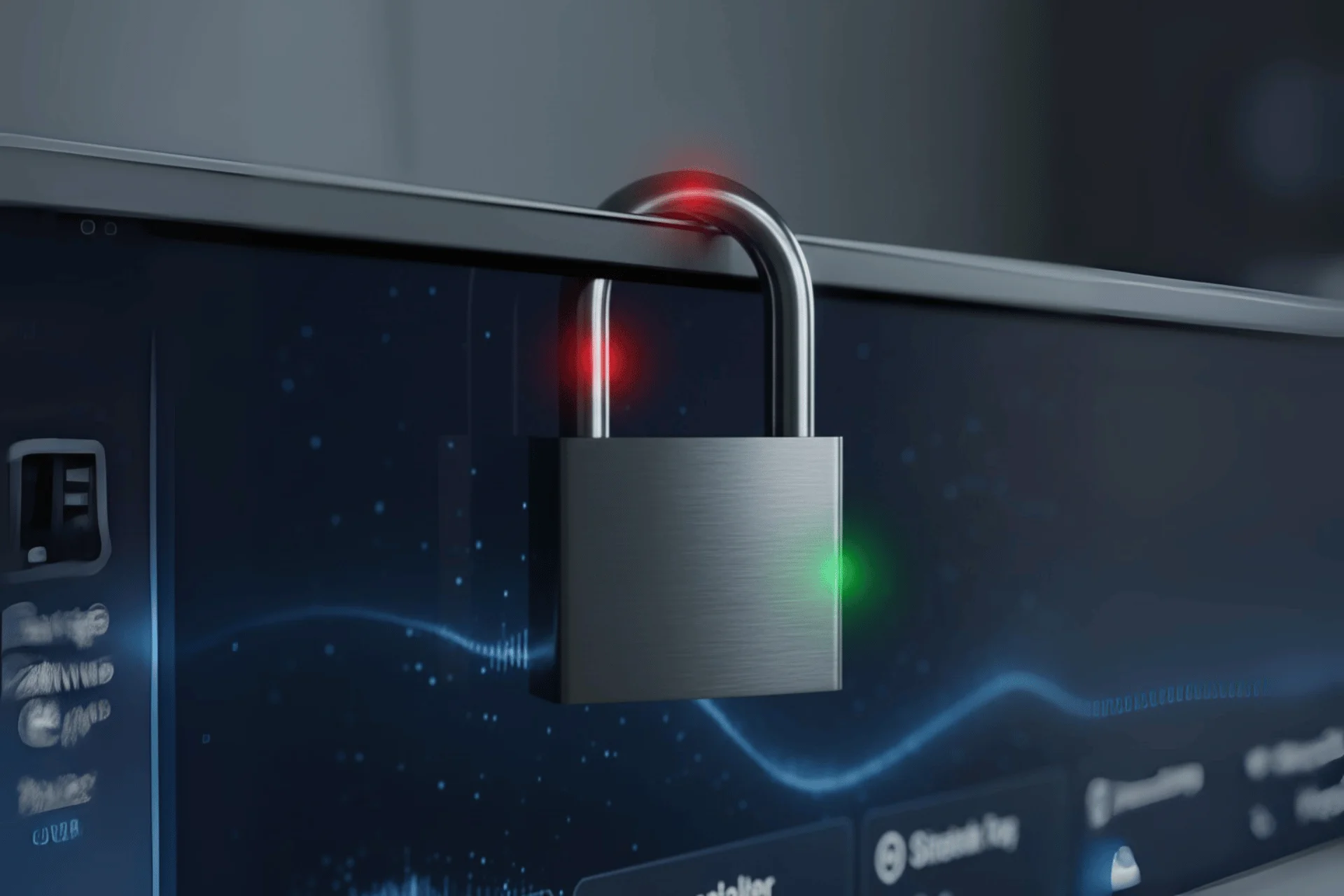 Cadenas de sécurité symbolisant un vpn pour iptv, protégeant un écran de télévision au Maroc.